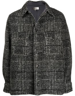 checkered pouch-pocket shirt jacket