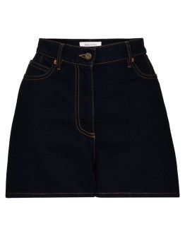 VLOGO detail denim shorts