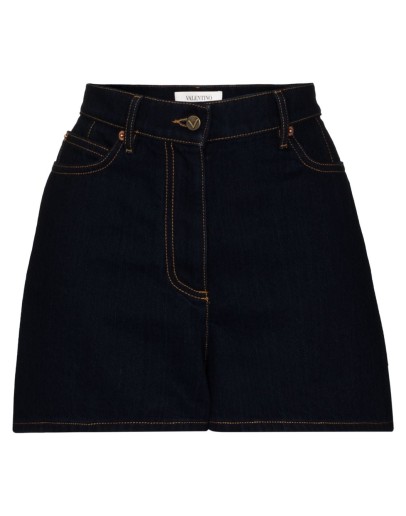 VLOGO detail denim shorts