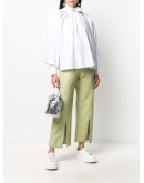 silver drawstring bucket bag