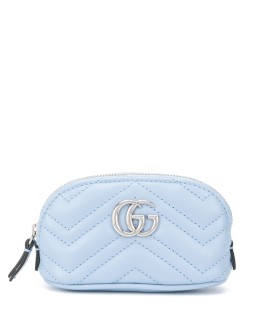Marmont leather logo plaque purse