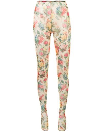 floral print tights