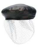 leather beret