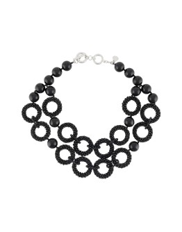 beaded hoop necklace