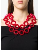 beaded hoop necklace
