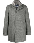 padded checked coat
