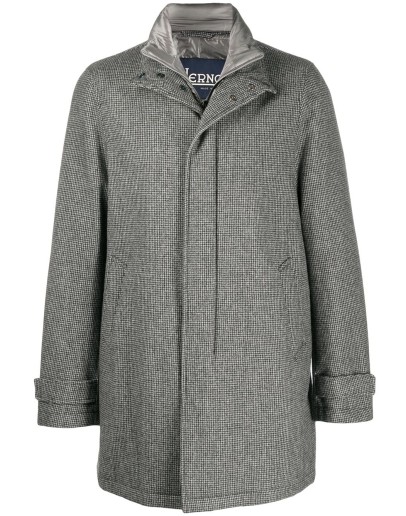 padded checked coat