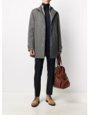 padded checked coat