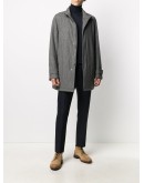 padded checked coat