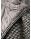 padded checked coat
