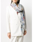 printed cashmere-blend scarf