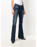 low-rise flared jeans