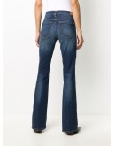 low-rise flared jeans