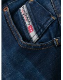 low-rise flared jeans