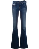 low-rise flared jeans