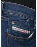 low-rise flared jeans