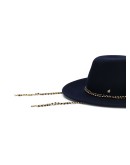 chain-detail fedora hat 