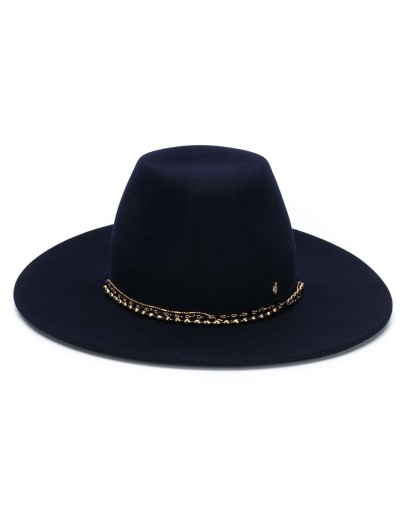 chain-detail fedora hat 