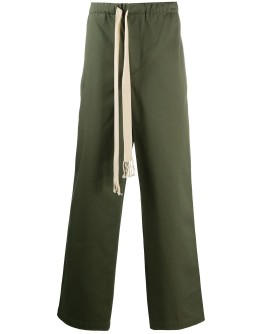 straight-leg cotton trousers