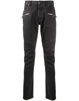 zipped pocket skinny jeans