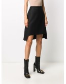pleated A-line skirt