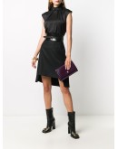pleated A-line skirt