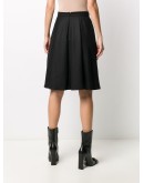 pleated A-line skirt