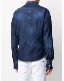 distressed denim shirt
