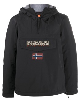 logo print hoodie