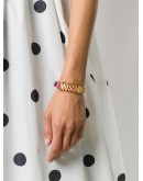 adjustable logo plaque bracelet