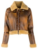 contrast trim aviator jacket
