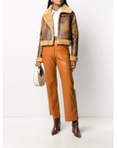 contrast trim aviator jacket