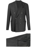 double breasted pinstripe blazer