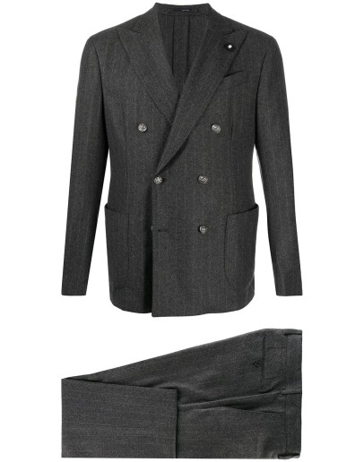 double breasted pinstripe blazer