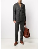 double breasted pinstripe blazer