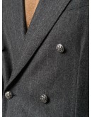 double breasted pinstripe blazer