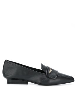 pointed leather loafers 