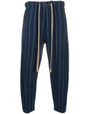 striped drawstring trousers
