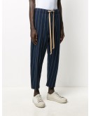 striped drawstring trousers