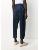 striped drawstring trousers