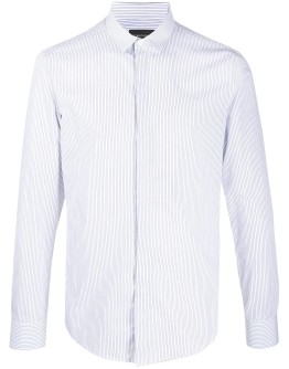 striped long-sleeved shirt