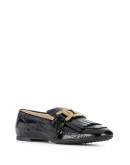 chain-link appliqué loafers
