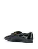 chain-link appliqué loafers