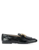 chain-link appliqué loafers