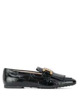 chain-link appliqué loafers