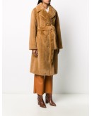 double-breasted teddy coat