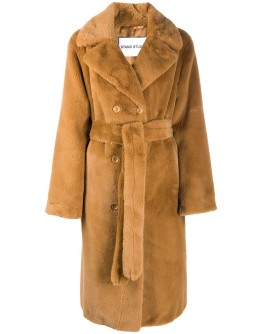 double-breasted teddy coat