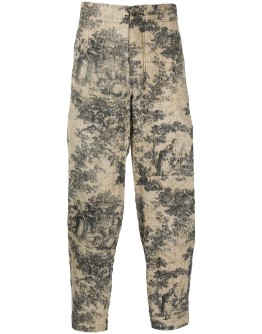 Toile de Jouy print trousers