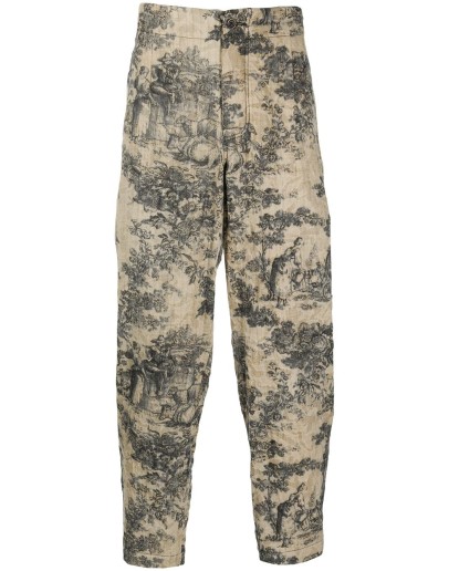 Toile de Jouy print trousers