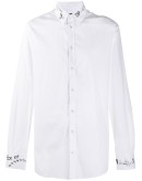 logo detail button-up shirt